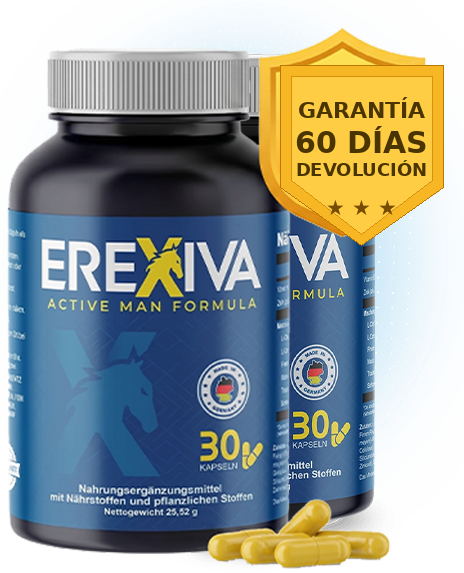 Frasco de Erexiva España con garantía de 60 días en la compra oficial